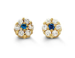 14kt Gold Cluster Baby Stud Earrings