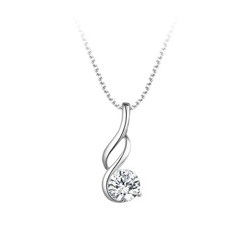 Sterling Silver Crystal Necklace