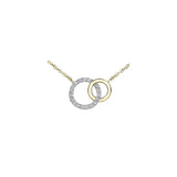 Gold Interlocking Circles Diamond Necklace