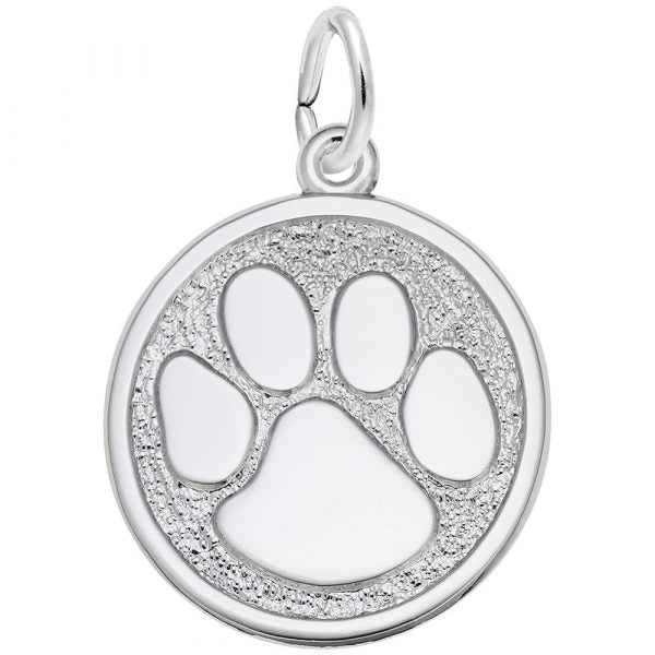 Paw print clearance pendants silver