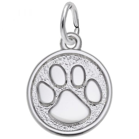 Sterling Silver Small Paw Print Charm/Pendant