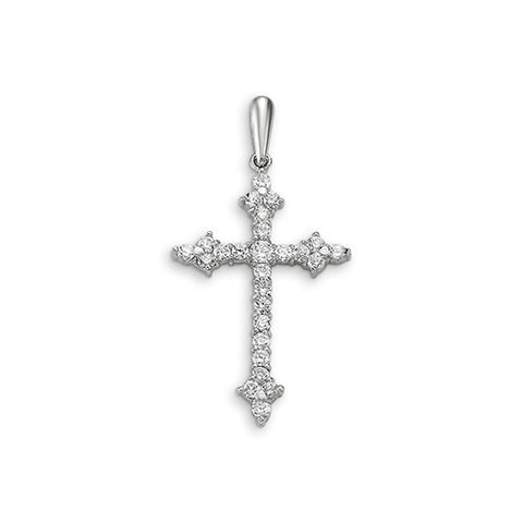 Bella Faith Collection - White Gold Cross