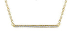 10kt Yellow Gold Bar Diamond Necklace