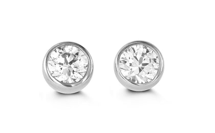 14kt Gold Crystal Baby Stud Earrings