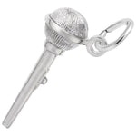 Sterling Silver Microphone Charm/Pendant