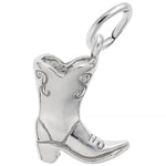 Sterling Silver Cowboy Boot Pendant