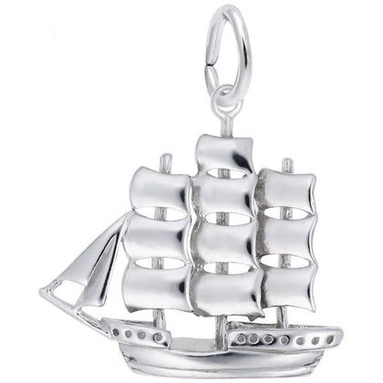 Sterling Ship Pendant