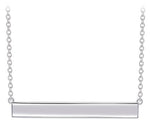 Legend Sterling Silver Bar ID Necklace