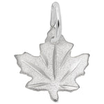 Sterling Silver Maple Leaf Satin Pendant