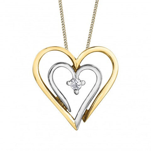 Maple Leaf Diamonds - Heart Pendant