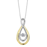 10kt Yellow & White Gold Pulse Diamond Necklace