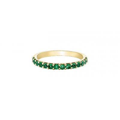 Created Emerald Gemstone Ring