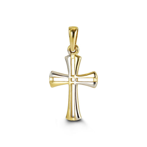 Bella Faith Collection - Two-tone Gold Cross