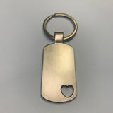 Heart Key Chain - ENGRAVABLE