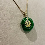 14kt Yellow Gold Dragon Jade Necklace