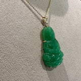 14kt Yellow Gold Buddha Jade Necklace