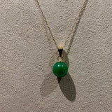 14kt Yellow Gold Jade Bead Necklace