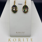 Amia Gold Tone Sterling Silver Earrings by Korite Ammolite