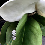 .50ct White Gold Diamond Halo Stud Earrings