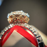 Maple Leaf Wreath Halo Canadian Diamond Engagement Ring