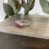 14kt Pink Sapphire & Diamond Ring