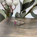 18kt Pink Sapphire & Diamond Ring