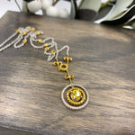 18kt Yellow Sapphire & Diamond Necklace