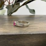 18kt Pink Sapphire & Diamond Ring