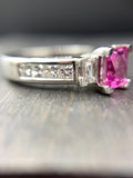 18kt Pink Sapphire & Diamond Ring