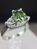 18kt Green Sapphire & Diamond Ring