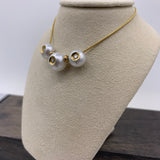 Galatea Diamond in a Triple Pearl Necklace