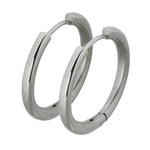 JOSEF ELIAS Stainless Steel Hoop Earrings