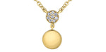 10kt Yellow Gold Circles Diamond Necklace