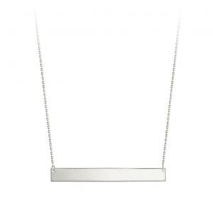 Bella Collection - 10kt White Gold ID Necklace
