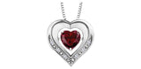 Pulse™ Created Ruby Diamond Heart Pendant