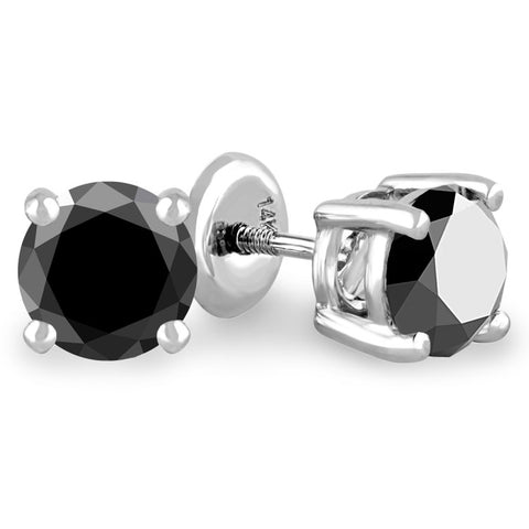 14kt 1.00ct Black Diamonds Stud Earrings