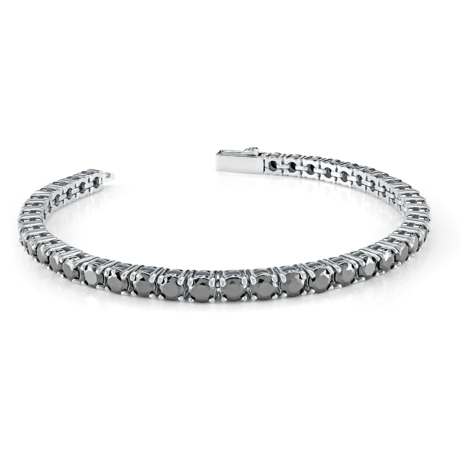 8 cttw I1-I2 Certified Diamond Bracelet 14K White Gold H-I Tennis Roun -  Vir Jewels