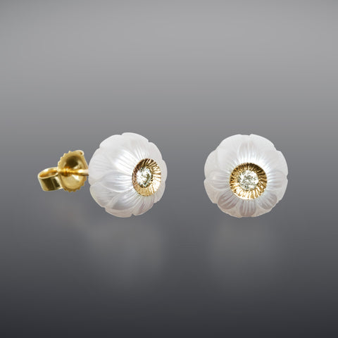 Galatea Diamond in a Pearl Earrings