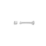 14kt White Gold Claw CZ Nose Stud
