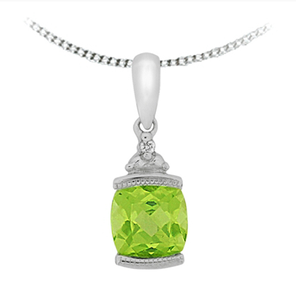 Peridot white 2025 gold necklace