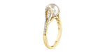 10kt Yellow Gold Diamond & Pearl Ring