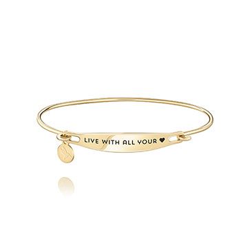 CHAMILIA LIVE WITH ALL YOUR HEART ID GOLD BANGLE