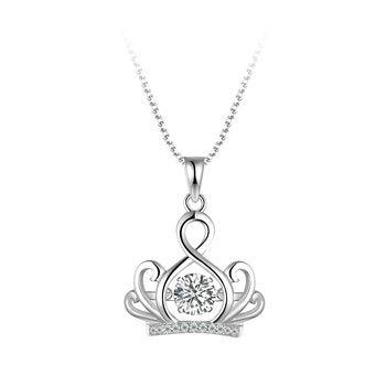 Legend Sterling Silver Crown Necklace