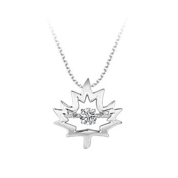 Legend Sterling Silver Maple Leaf Necklace