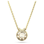 Swarovski Bella V pendant Round cut, Gold tone 5662091