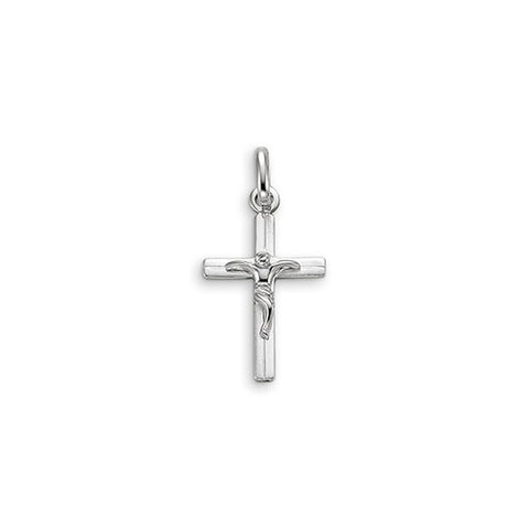 Bella Faith Collection - White Gold Crucifix