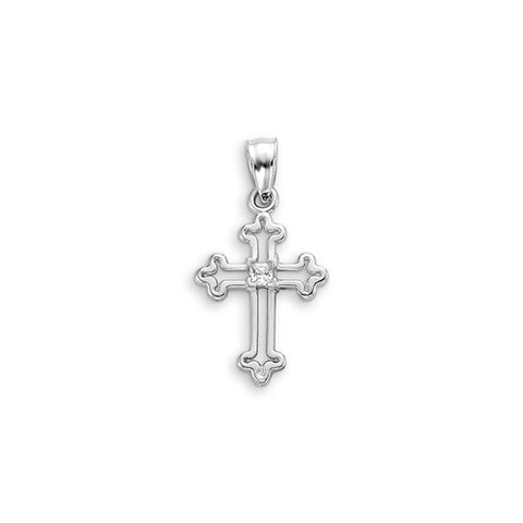 Bella Faith Collection - White Gold Cross