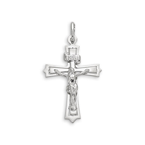 Bella Faith Collection - White Gold Crucifix