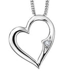 White Gold Diamond Heart Necklace