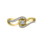 Yellow Gold Diamond Promise Ring